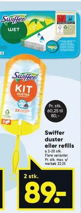 Bilka Swiffer duster el. refills tilbud