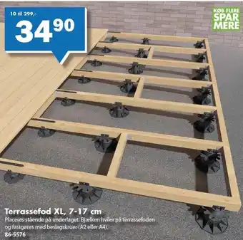 Terrassefod xl, 7-17 cm