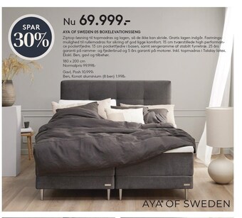 SengeSpecialisten Aya of sweden 05 boxelevationsseng tilbud