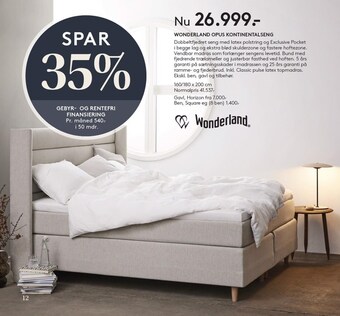 SengeSpecialisten Wonderland opus kontinentalseng tilbud