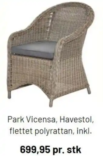 Silvan Park Vicensa, Havestol Flettet Polyrattan, Inkl. tilbud