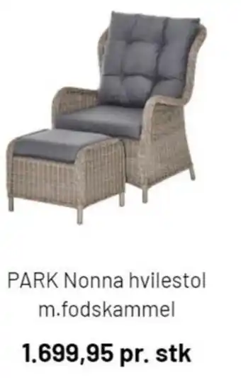 Silvan Park Nonna Hvilestol M. Fodskammel tilbud