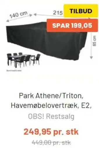 Park Athene/Triton, Havemøbelovertræk E2