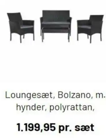 Silvan Loungesæt, Bolzano,M. Hynder, Polyrattan tilbud