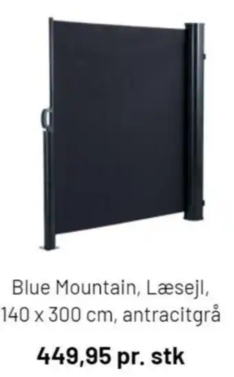 Silvan Blue Mountain, Læsejl, 140x300 cm Antracitgrå tilbud