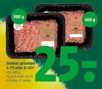 Coop 365 Hakket grisekød 4-7% eller 8-12% tilbud