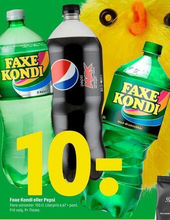 Coop 365 Faxe kondi eller pepsi tilbud