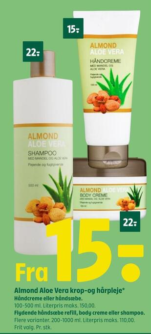 Coop 365 Almond aloe vera krop-og hårpleje tilbud