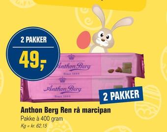 Otto Duborg Anthon berg ren rå marcipan tilbud
