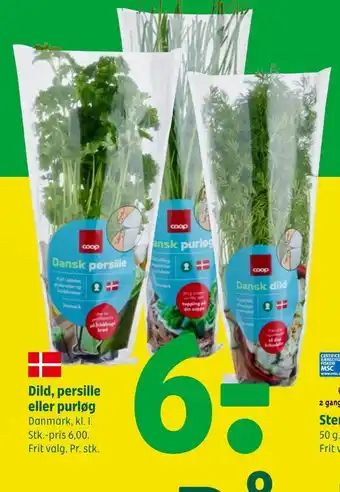 Dild, persille eller purløg