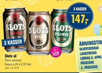 Otto Duborg Slots øl tilbud