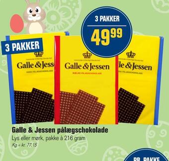 Otto Duborg Galle & jessen pålægschokolade tilbud