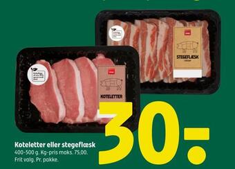 Coop 365 Koteletter eller stegeflæsk tilbud