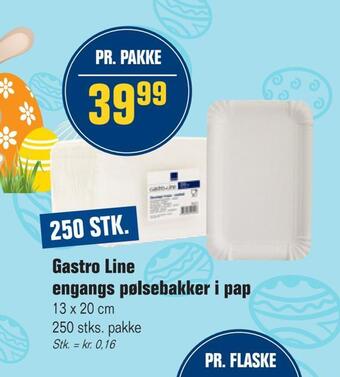 Gastro line engangs pølsebakker i pap