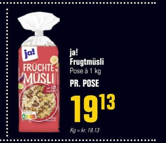 Otto Duborg Ja! frugtmüsli tilbud