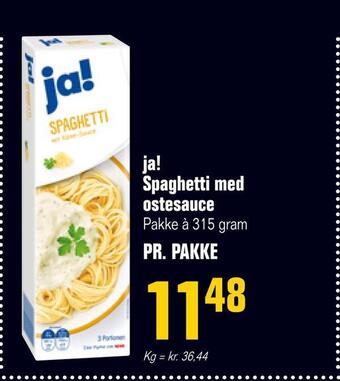 Otto Duborg Ja! spaghetti med ostesauce tilbud