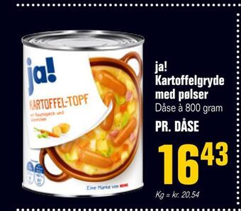 Otto Duborg Ja! kartoffelgryde med pølser tilbud