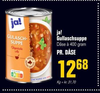 Otto Duborg Ja! gullaschsuppe tilbud