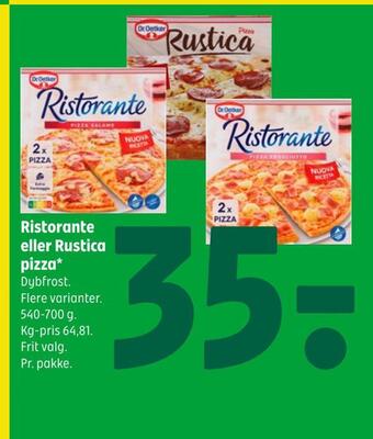 Ristorante eller rustica pizza