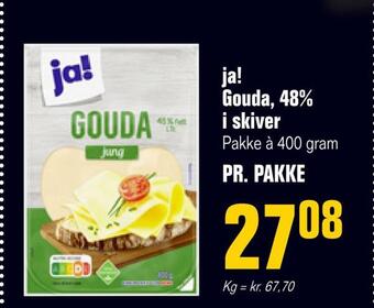 Otto Duborg Ja! gouda, 48% i skiver tilbud