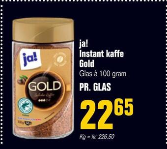 Otto Duborg Ja! instant kaffe gold tilbud