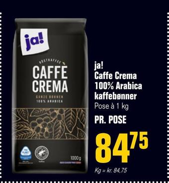 Otto Duborg Ja! caffe crema 100% arabica kaffebønner tilbud