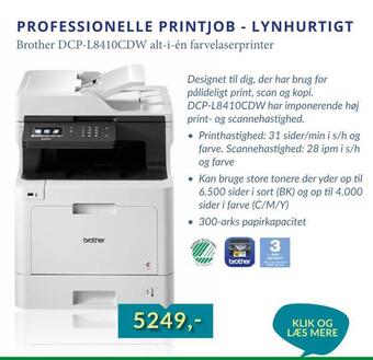 CBC Brother dcp-l8410cdw alt-i-én farvelaserprinter tilbud