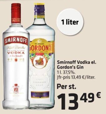 Fleggaard Smirnoff Vodka el. Gordon's Gin tilbud