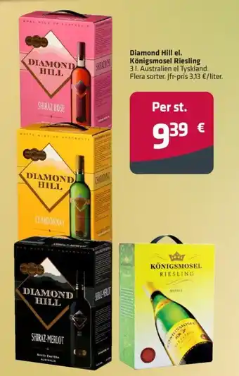 Fleggaard Diamond Hill el. Königsmosel Riesling tilbud