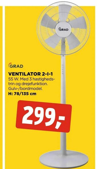 jem & fix Ventilator 2-i-1 tilbud