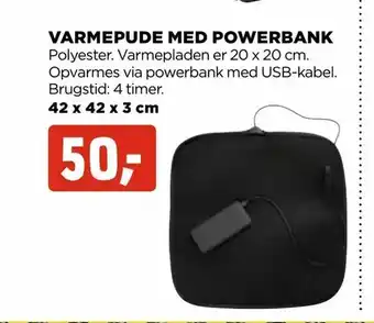 jem & fix Varmepude med powerbank tilbud