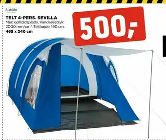 jem & fix Telt 4-pers. sevilla tilbud