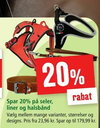 Maxi Zoo Seler, liner og halsbånd tilbud