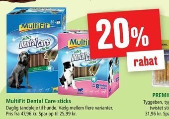 Maxi Zoo MultiFit Dental Care sticks tilbud