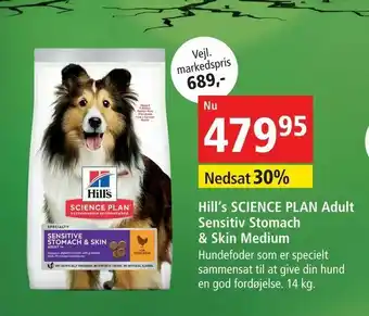 Maxi Zoo Hill‘s SCIENCE PLAN Adult Sensitiv Stomach & Skin Medium tilbud