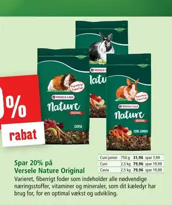 Maxi Zoo Versele Nature Original tilbud