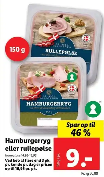 Hamburgerryg eller Rullepølse