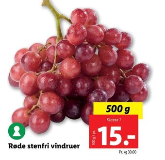 Lidl Røde Stenfri Vindruer tilbud