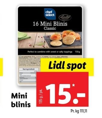 Lidl Mini Blinis tilbud