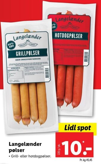 Lidl Langelænder Pølser tilbud