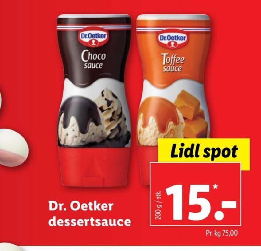 Dr. Oetker Dessertsauce tilbud hos Lidl