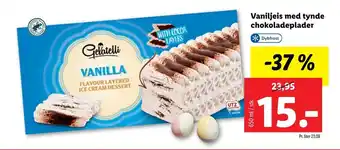 Lidl Vaniljeis Med Tynde Chokoladeplader tilbud