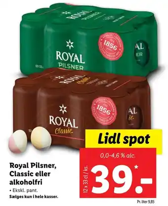Lidl Royal Pilsner, Classic Eller Alkoholfri tilbud