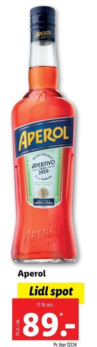 Lidl Aperol tilbud