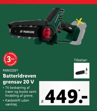 Lidl Batteridreven Grensav 20V tilbud