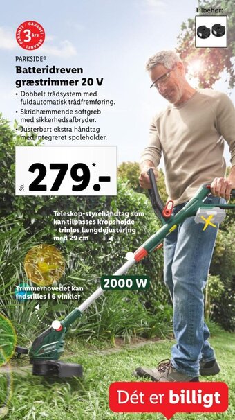 Lidl Batteridreven Græstrimmer 20 V tilbud