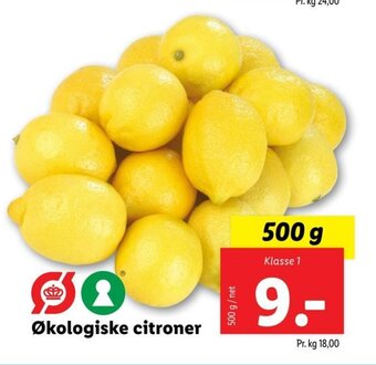 Lidl Økologiske Citroner tilbud