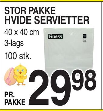 ABC Lavpris Hvide servietter tilbud