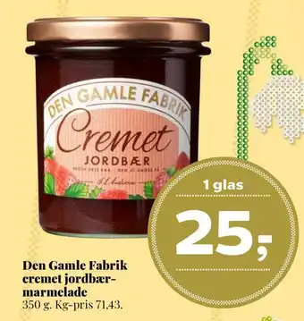 Dagli'Brugsen Den gamle fabrik cremet jordbærmarmelade tilbud