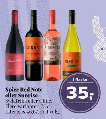 Dagli'Brugsen Spier red note eller sunrise tilbud
